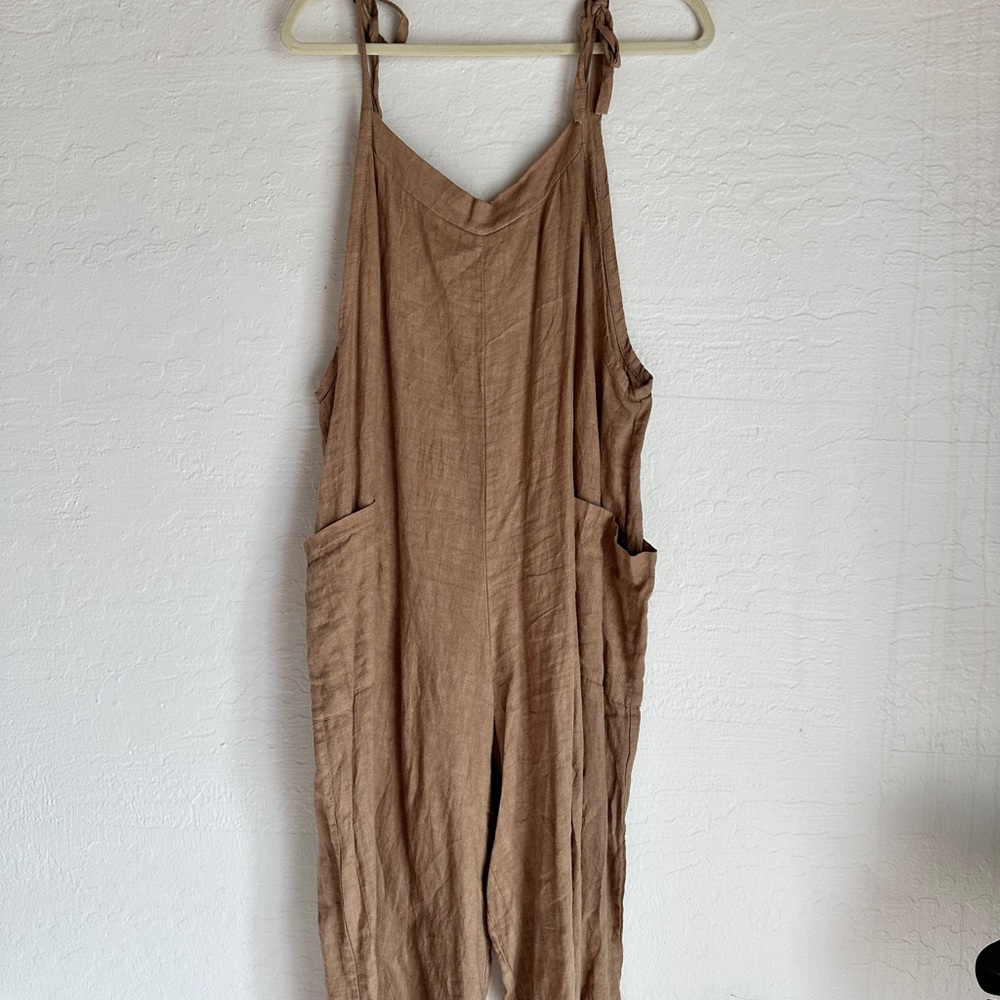 Linen Overalls Boho Neutral